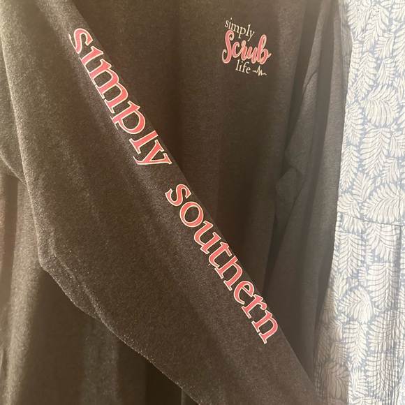 Simply Southern Charcoal Scrub Life Tee - Picture 3 of 5